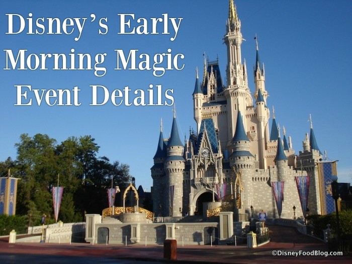 News Disney's Early Morning Magic Event Now Available for Booking