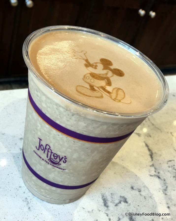 Mickey-Printed Coffee Art in Disney Springs