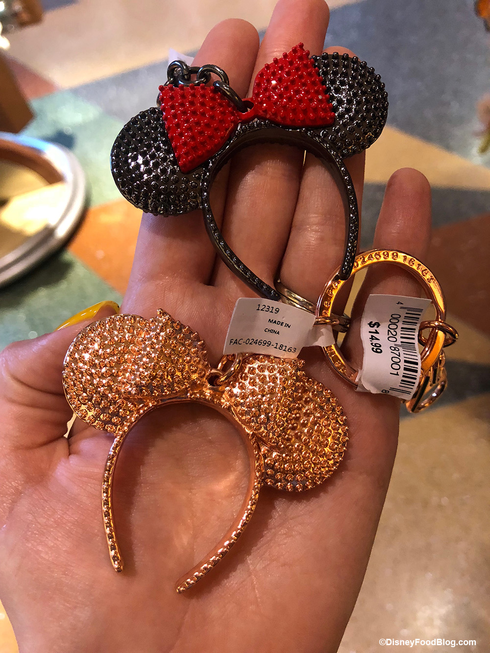 Disney Parks Minnie Gold Keychain at  Men's Clothing store
