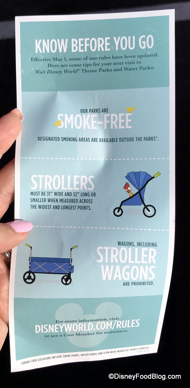 stroller rules disney world