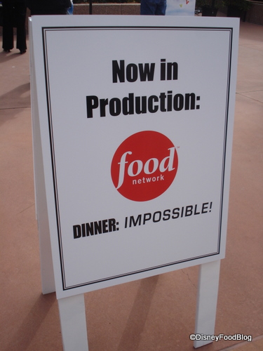 Dinner:Impossible Production Sign