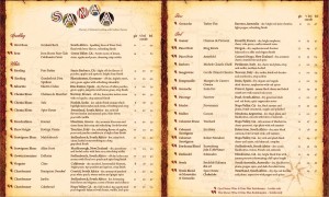 Sanaa Wine List -- Subject to Change -- Copyright Disney -- Click for Larger Version