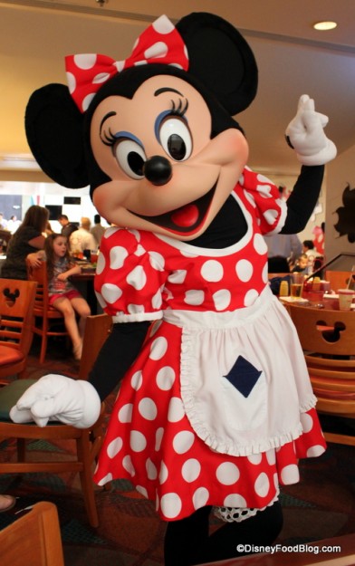 Minnie Rockin' her Dots at Chef Mickey's