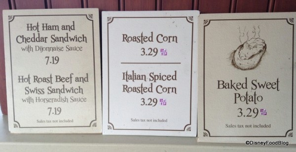 Roasted Corn sign