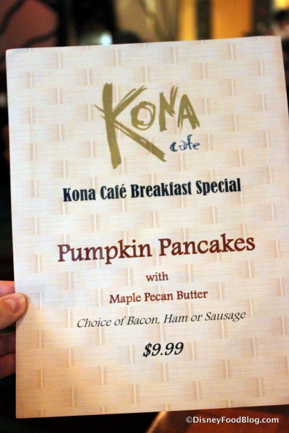 Breakfast Special -- Pumpkin Pancakes!!