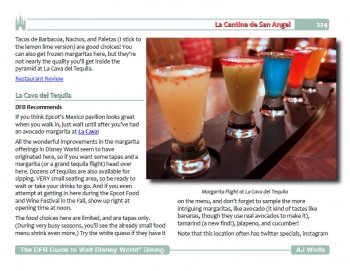 DFB Guide to Walt Disney World Dining Sample Page