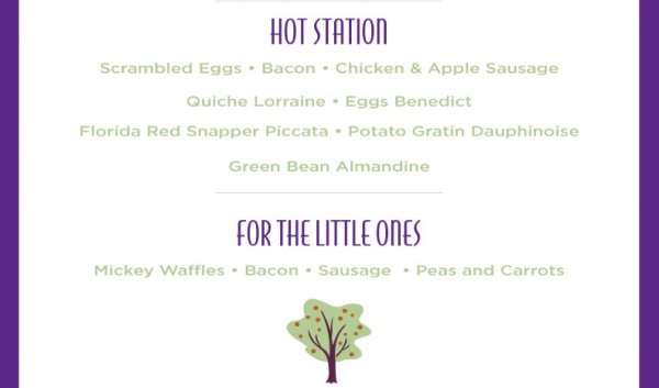 Garden Grove Mothers Day Brunch Menu Hot Items and Children's Menu -- Click to Enlarge