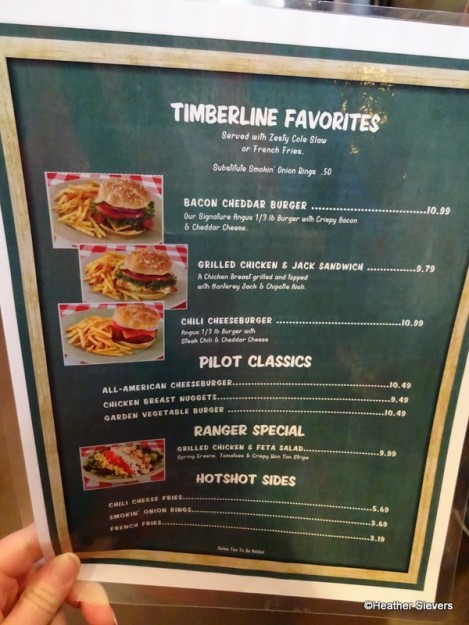 Timberline Favorites (Adult Menu)