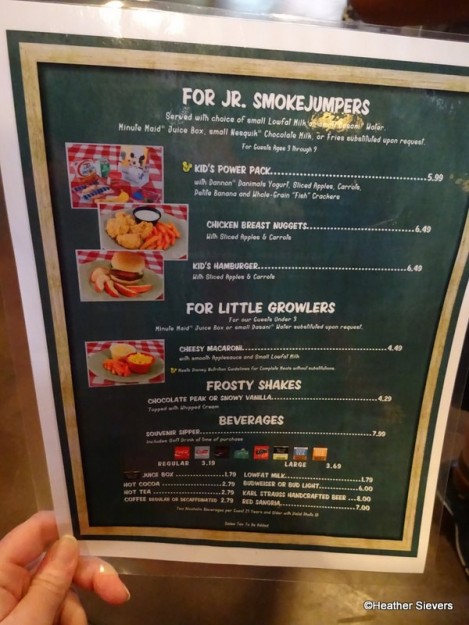 For Jr. Smokejumpers (Kids Menu)