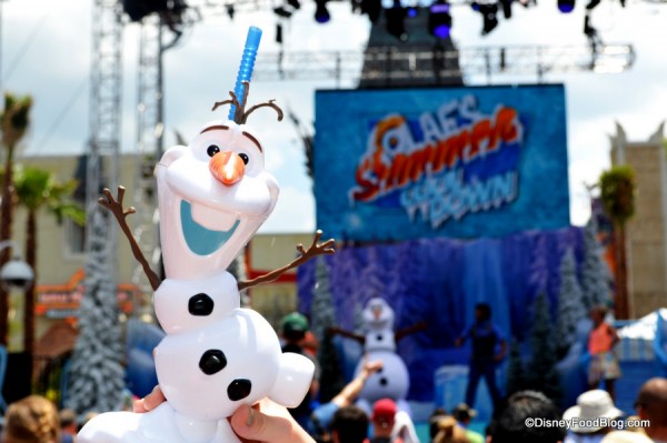 Souvenir Cup In Front Of Olaf’s Summer Cool Down