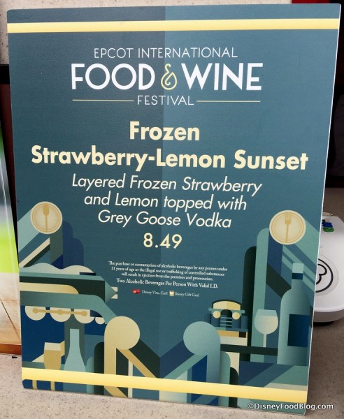 Frozen Strawberry-Lemonade Sunset sign