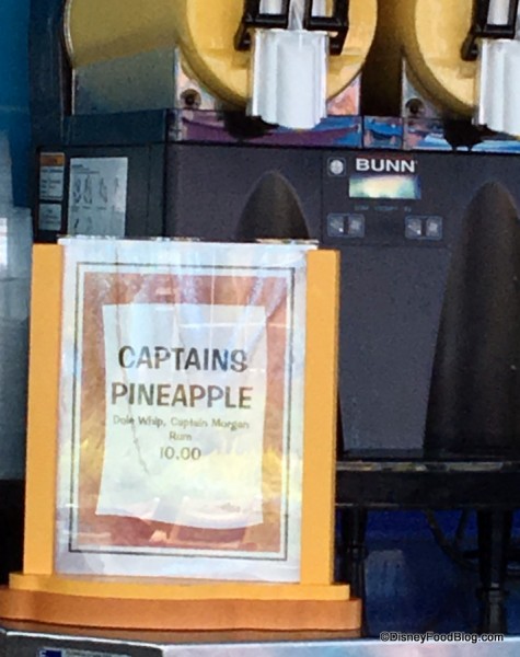 Captain's Pineapple sign