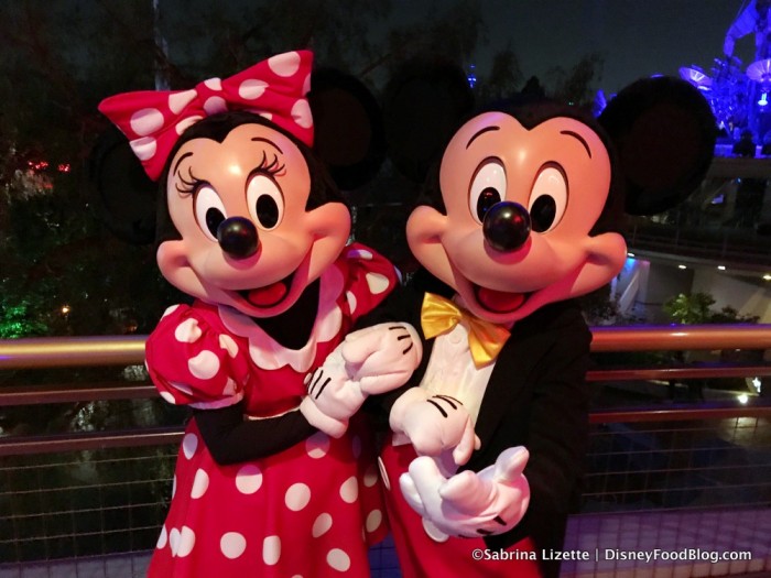Minnie and Mickey at the Tomorrowland Skyline Lounge Experience