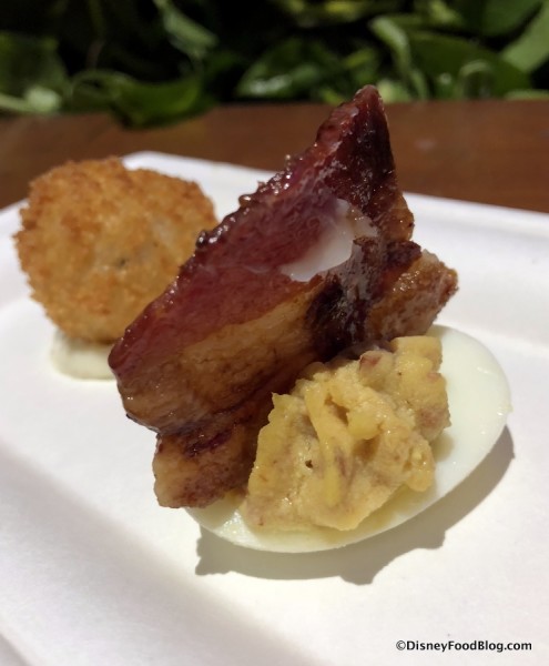 Gallery Bites - Deviled Egg with Candied Bacon