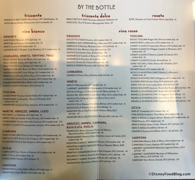 Wines by the Bottle