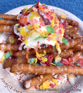 Fruity Pebble Funnel Cake Fries at Disneyland?!?! | the disney food blog