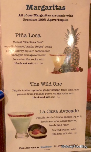 Cinco de May Menu at La Cava del Tequila