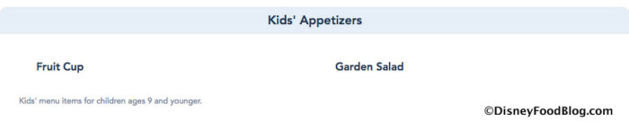 Kids' Appetizers