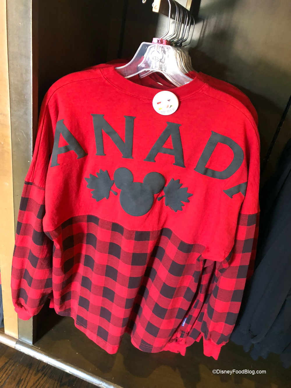 Disney Epcot Canada World Showcase Mickey Buffalo Plaid Spirit Jersey