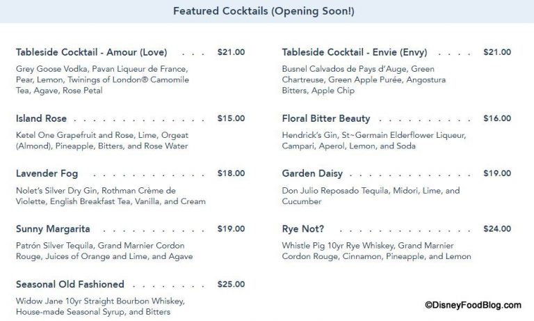 News! Disney Shares FULL MENU For The Grand Floridian Resort's ...