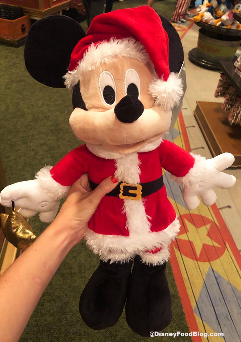 mickey and minnie holiday plush