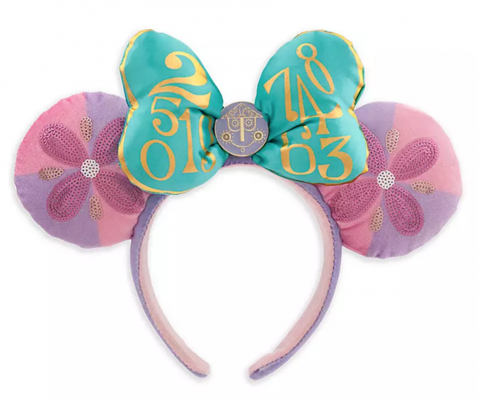 Disney Park Minnie Mouse Ears Headband Sparkle Rainbow Veil Teal Pink  Purple