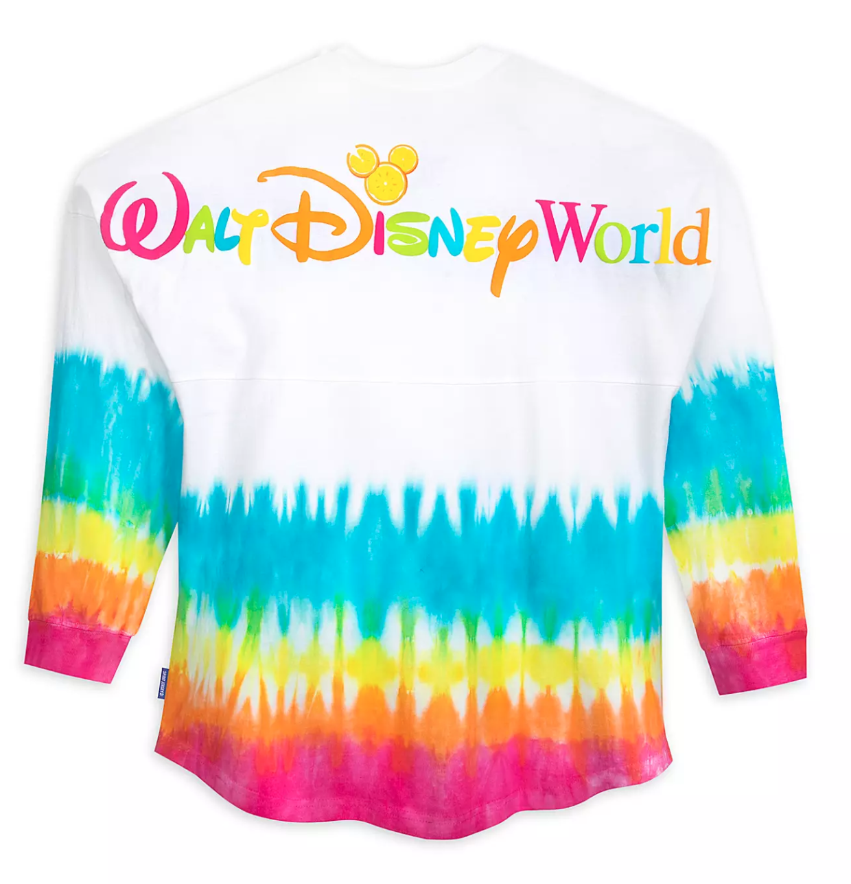 Walt Disney World Parks Adult Spirit Jersey Pastel Tie Dye Glitter Rainbow  Sz L