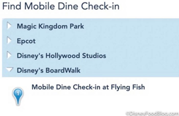 NEWS: Disney World Theme Park Restaurants Listed On Mobile Dine Check-In Map! 