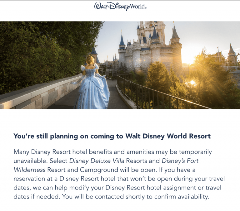 NEWS Disney World Asking Guests To Change, Confirm, or Cancel