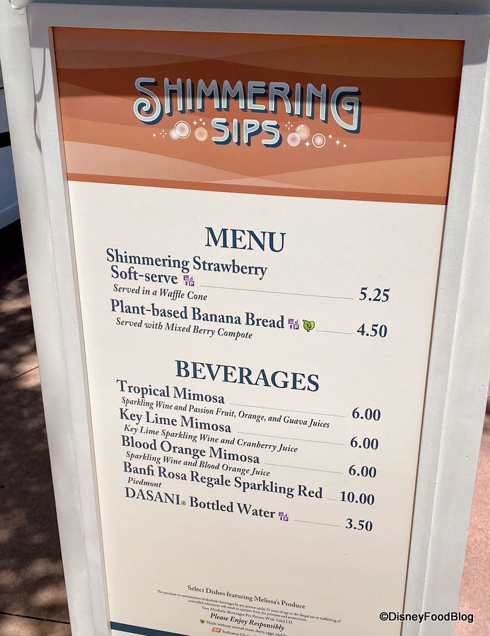 Mimosa menu store