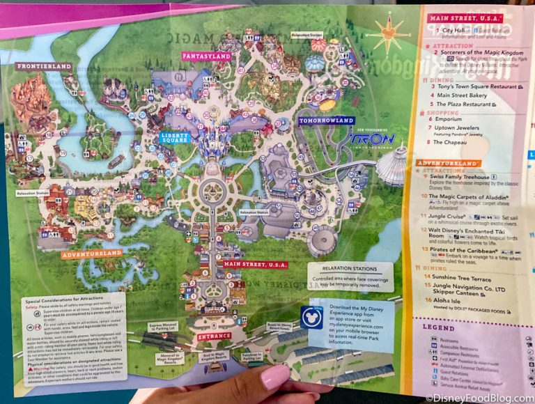 2018 disney magic kingdom map