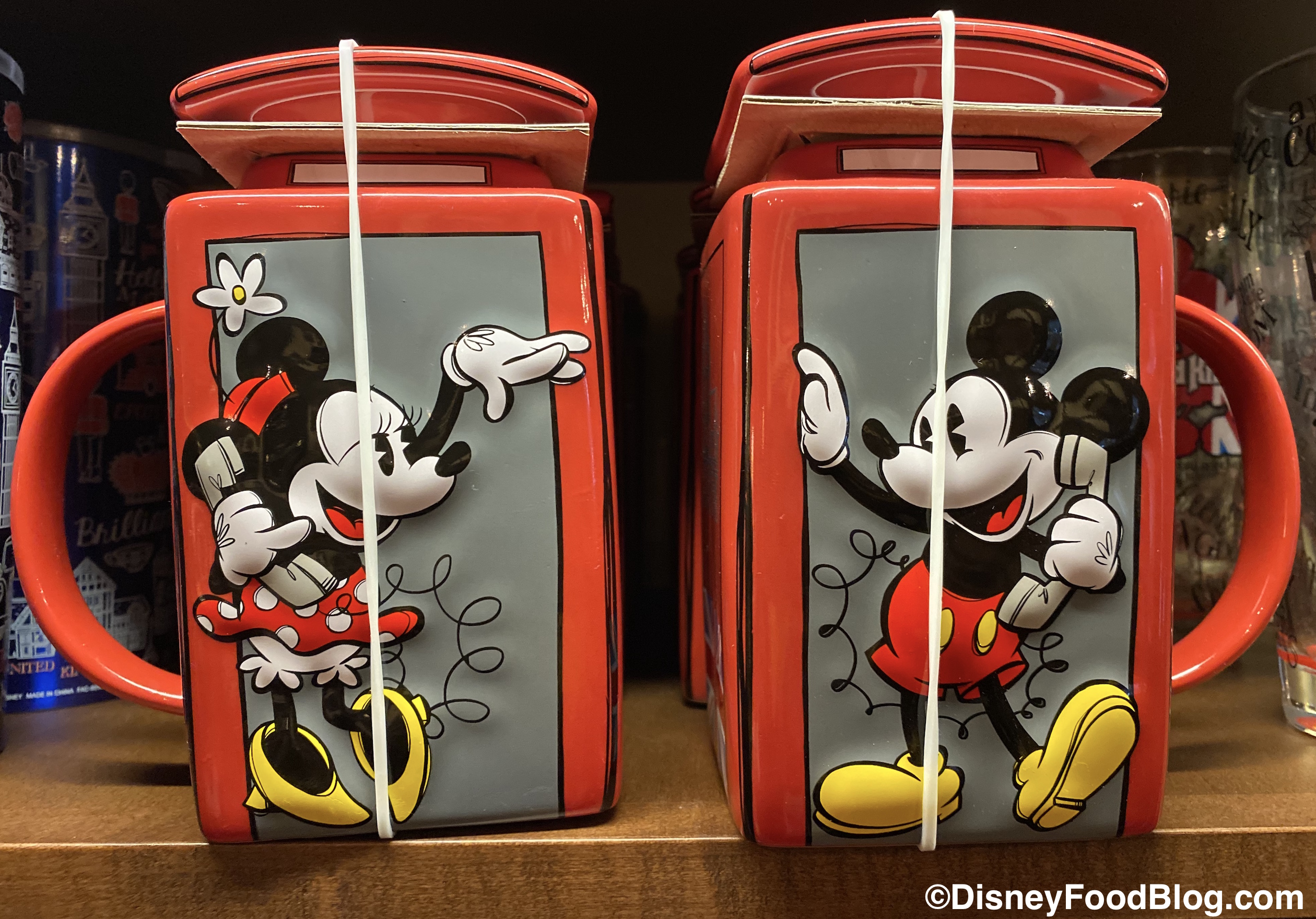 Disney Coffee Cup Mug - Epcot UK Mickey and Minnie Phone Booth