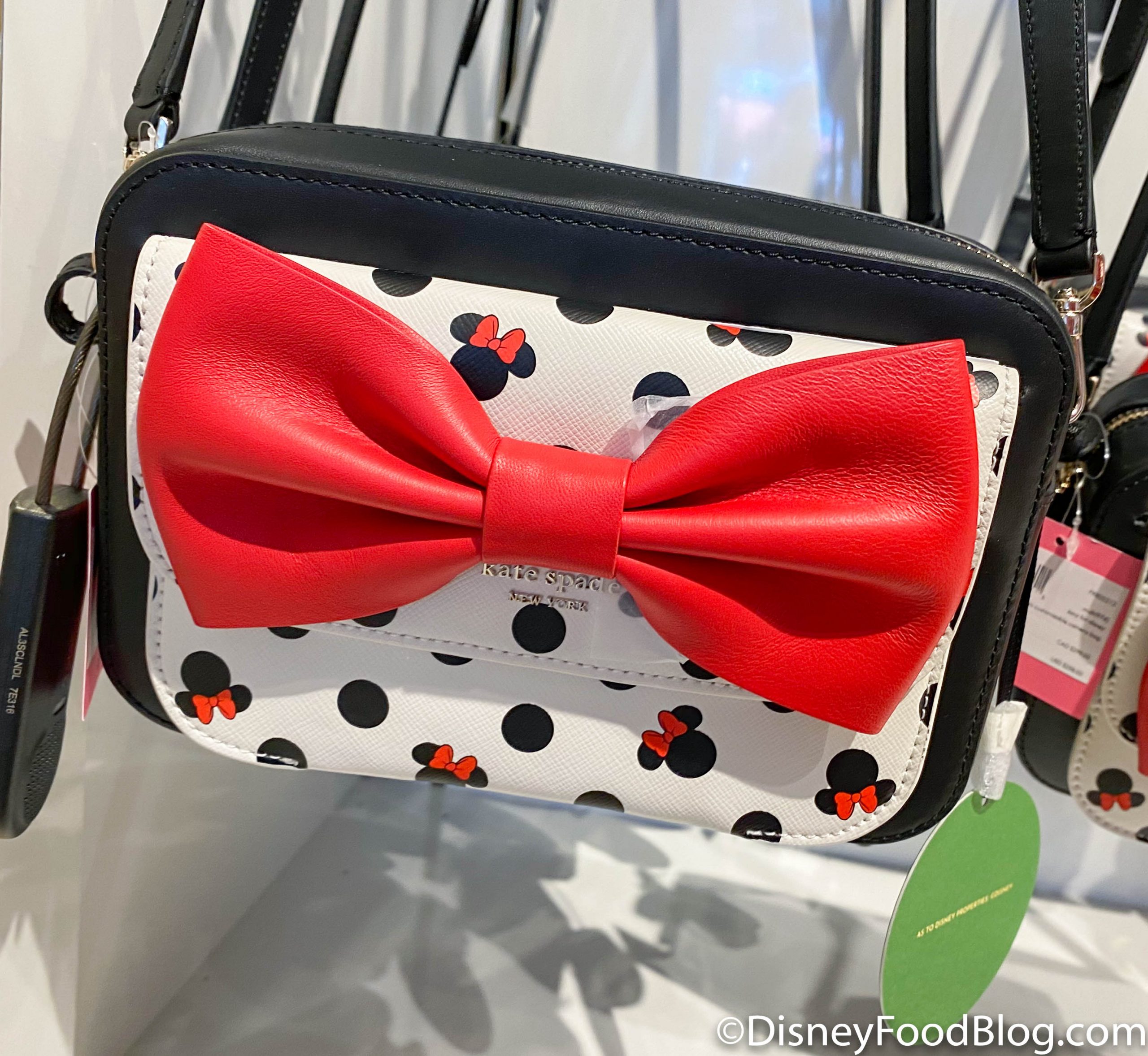 Disney Kate Spade New York Minnie Mouse Crossbody Bag Black White Polka Dot Br