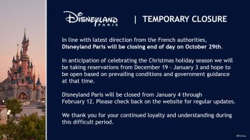 NEWS: Disneyland Paris Is Officially Closing Again | the disney food blog