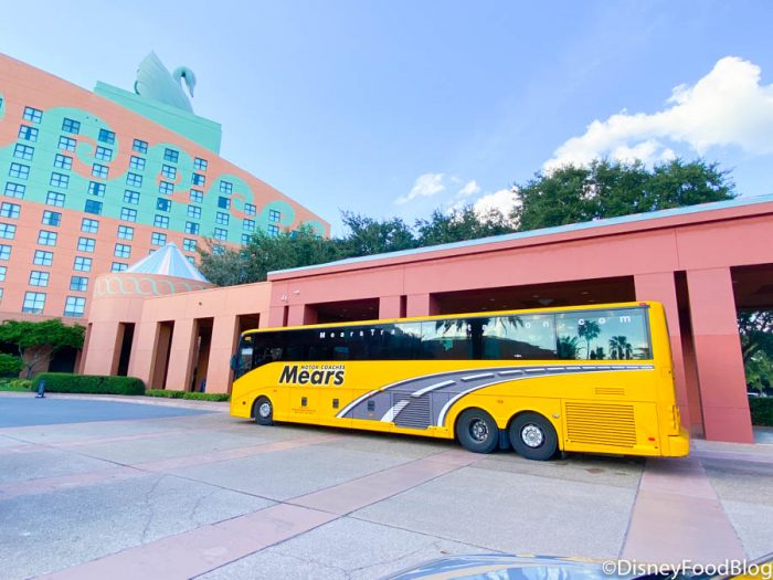 Walt Disney World Swan and Dolphin theme park drop off locations move to  charter lots following yesterday's switch to Mears shuttles