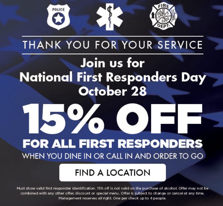 First Responders Get a DISCOUNT at Several Disney World Restaurants on