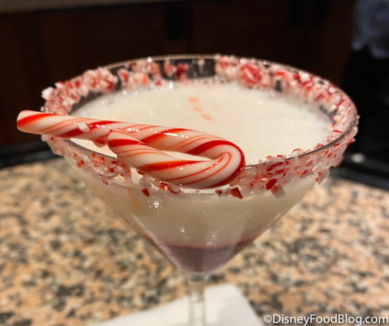 Review Disney World S Candy Cane Martini Packs A Real Peppermint PUNCH The Disney Food Blog