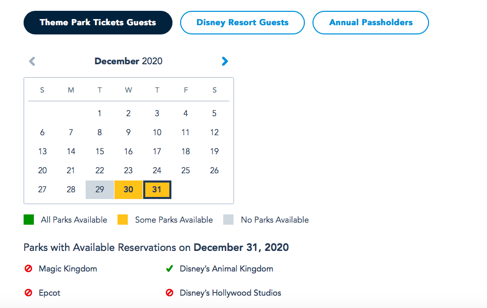 Disney World Park Pass Availability for New Year’s Eve Has Changed