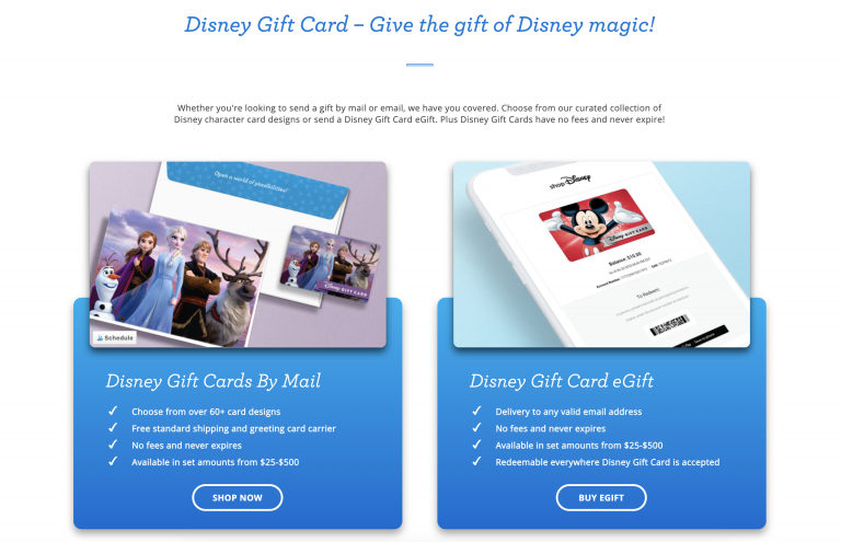 News BIG Changes Made to the Disney Gift Card Website