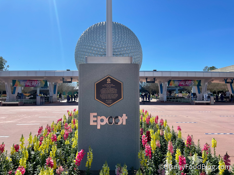 photos-epcot-s-entrance-looks-very-different-today-the-disney-food-blog