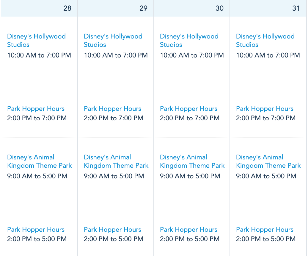 NEWS Disney World Hours Released Through Early April Disney by Mark