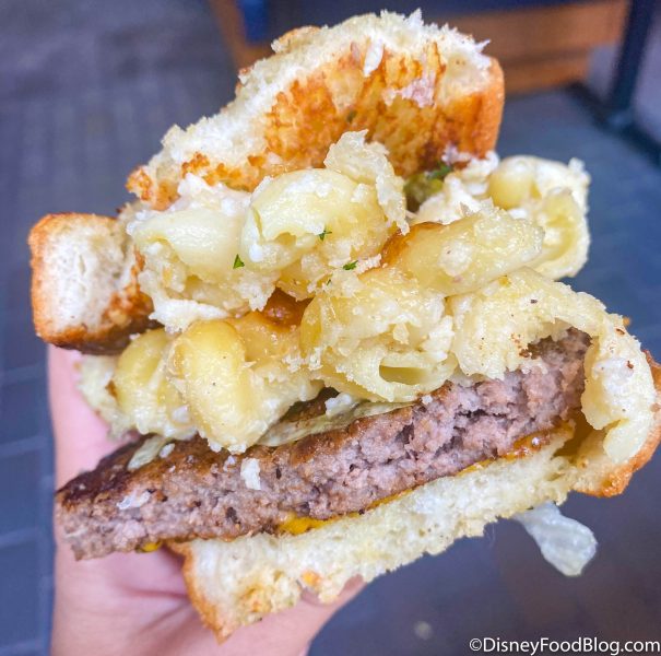deep fried mac and cheese burger