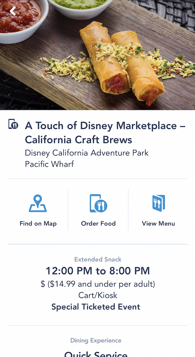 Menus & PRICES Added to Disneyland App for 'A Touch of Disney' Event ...