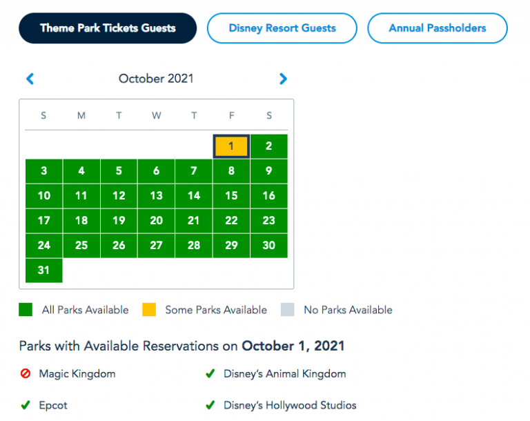 Disney World Lists SELECT HOTELS Which Fall Into One Park Pass