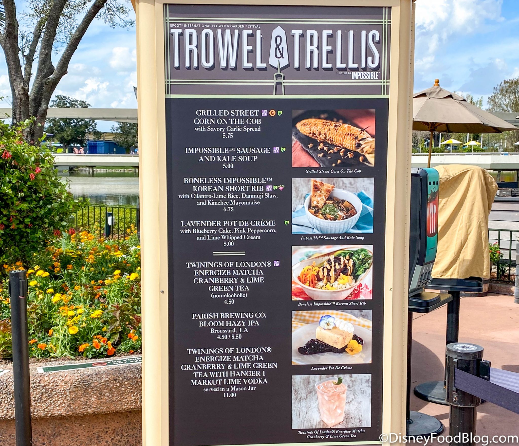 PHOTOS Flower and Garden Festival Menus with PRICES are Up in EPCOT