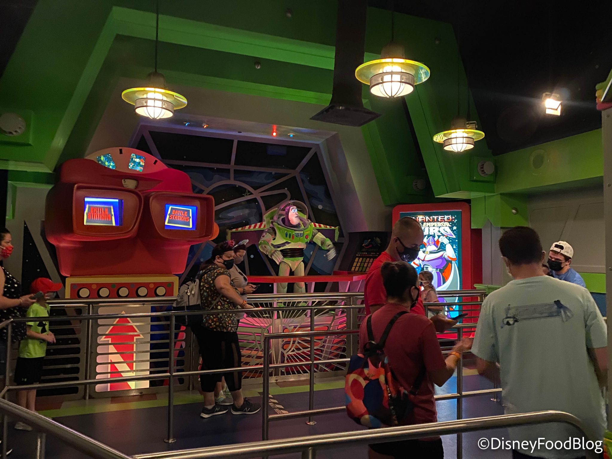 buzz lightyear spaceship sit in