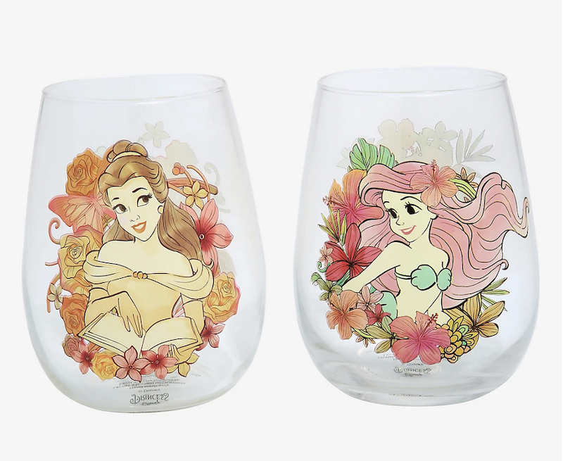 Disney Princess Inspired Wine Glasses,disney Princess Wine Glass