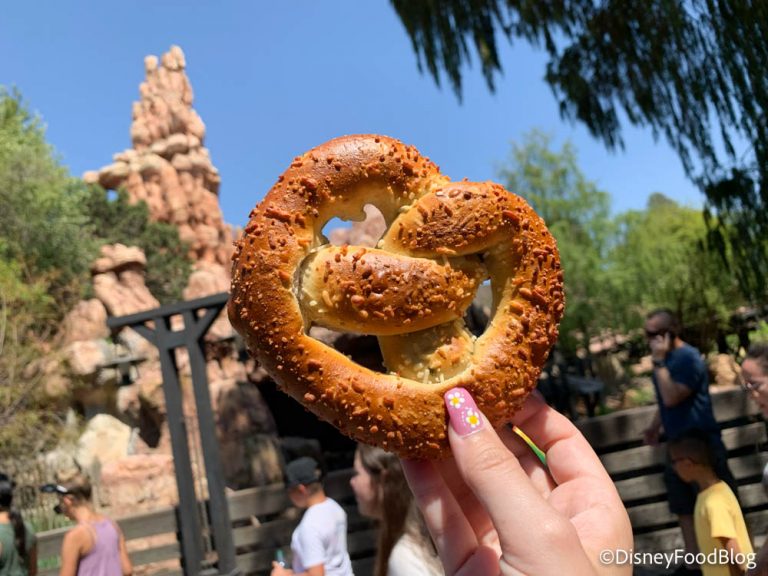 There's a Spicy CHEESEFilled Pretzel in Disneyland! the disney food blog
