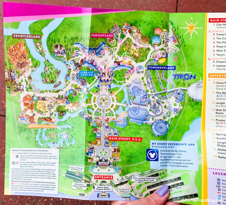 2021 Magic Kingdom New Park Map Guide Map 06 768x696 