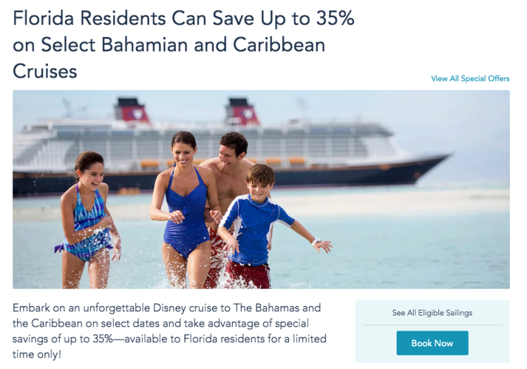 does disney cruise have florida resident discount